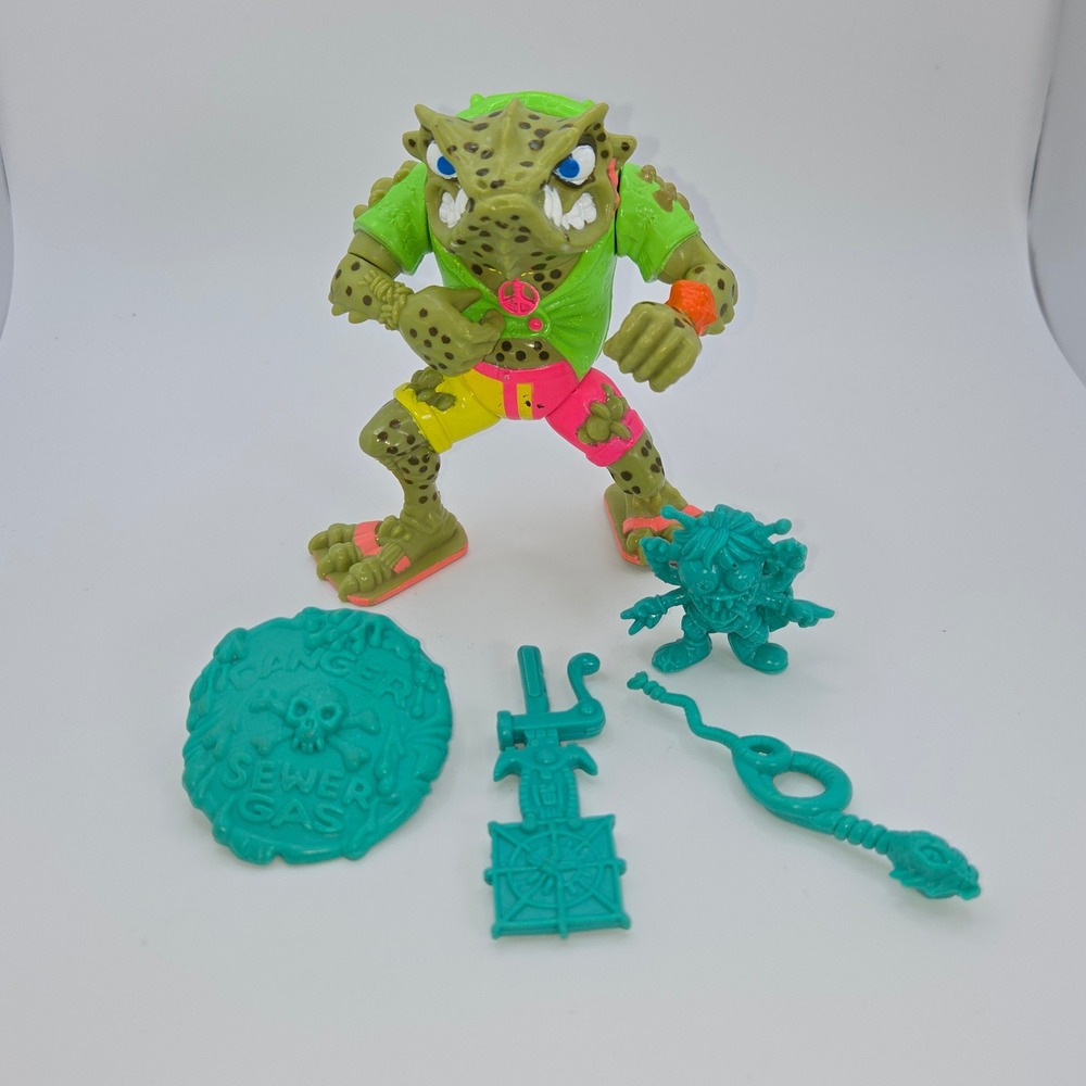 TMNT Napoleon Bonafrog Action Figure 1990 Playmates Toys Complete Accessories